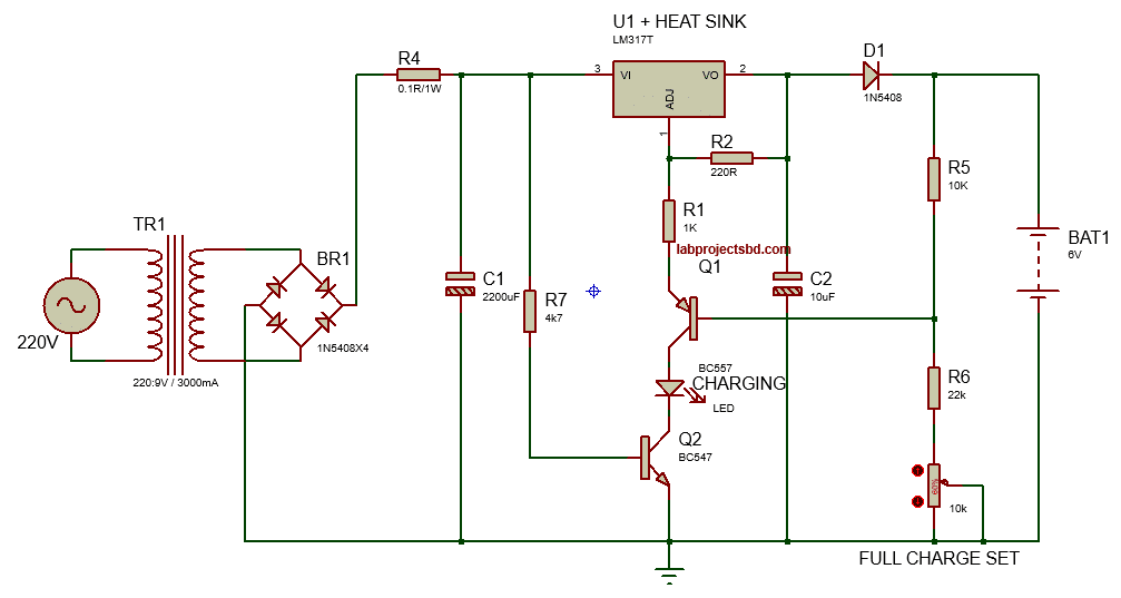 6v Lead Acid Battery Charger Circuit Brava