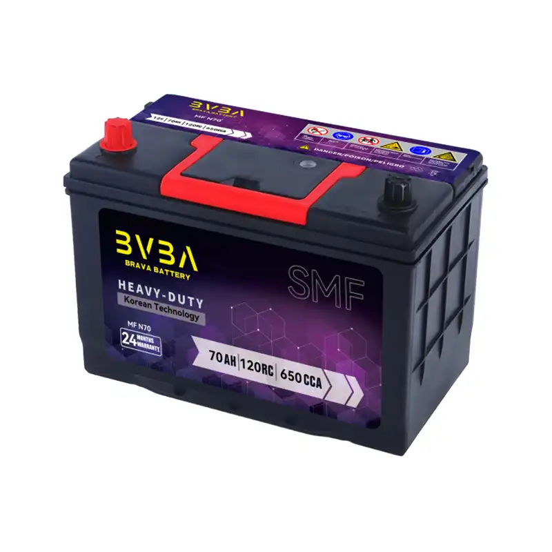 N70 (65D31R) 12V70AH JIS SMF CAR Battery - BRAVA